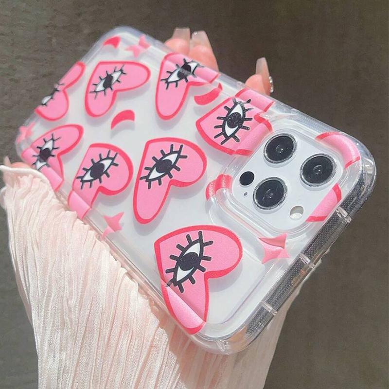Clear Soft Phone Case For iPhone 17 Air 16E 14 15 16 Pro Max Case iPhone 13 11 12 Pro Max 7 8 Plus SE2 Shockproof Eyes Cover