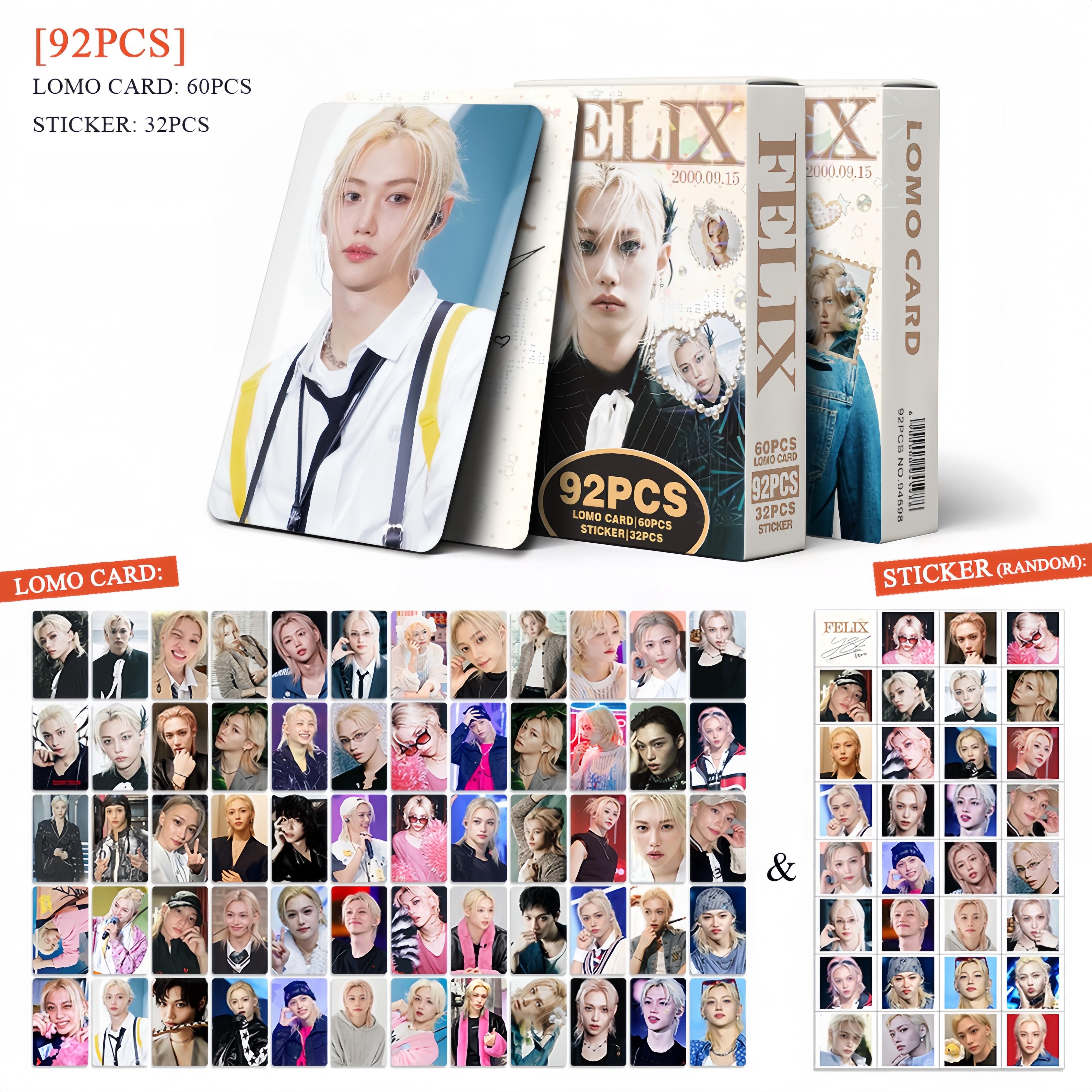 K-pop Stray Kids 92PCS Photocard Member Individual Photo Card Felix HD Print Album LOMO Cards STAY Fans Collector Commemorative