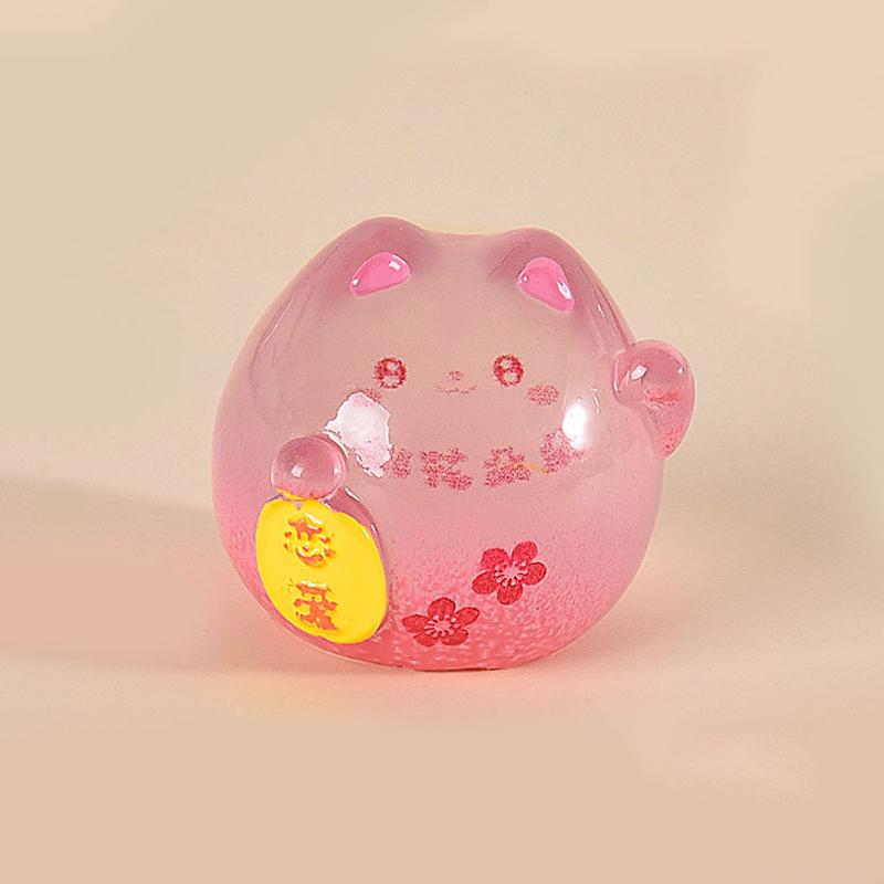 

Світлова міні-смола, маленький розмір, Lucky Cat, ляльки, іграшки, мікроландшафт, бонсай, прикраса, аксесуари, прикраси, подарунки рожевий