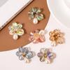 Handmade Crystal Flower Stud Earrings and Hair Clips - Beaded Accessories for Shoes and Clothing
