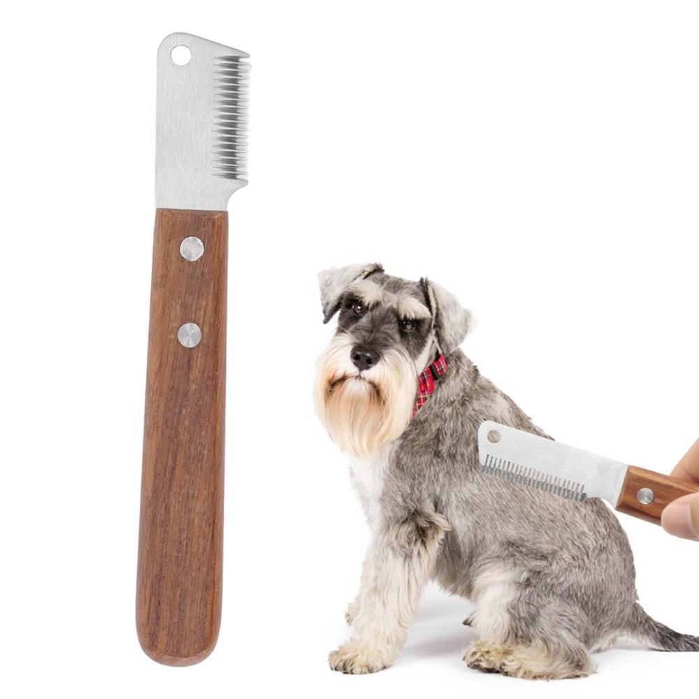 Stainless Steel Dog Stripping Tool Smooth Ergonomic Terrier Grooming Tool Sturdy Pet Hair Remover Dog Coat Stripping