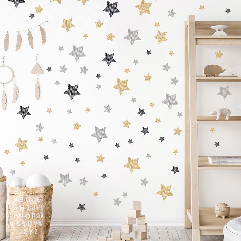 1 Foglio Stella Amore Cerchio Adesivo Fai da Te Stanza dei Bambini Camera da Letto Adesivo Murale Decorativo Accessori Decorativi per la Stanza