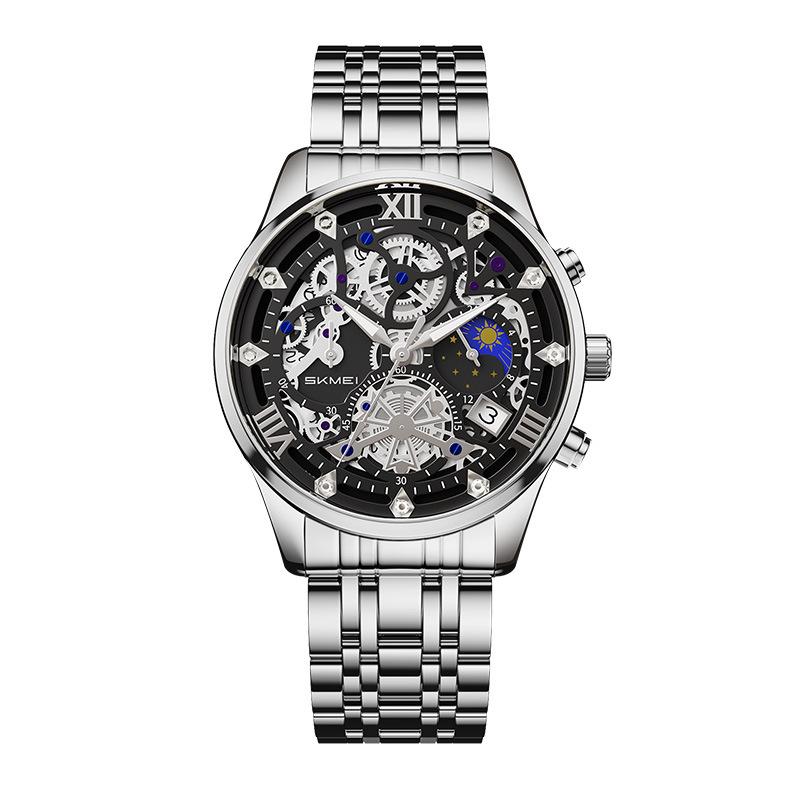 Skmei Luxury High Quality Man Watch Waterproof Luminous Chronograph Date Men Wristwatch Stainless Steel Quartz Men's Watches