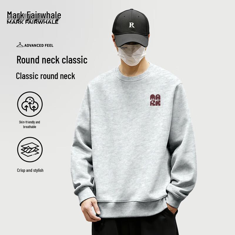 

Mark Hua Fei Men s Heavyweight Round Neck Sweatshirt L