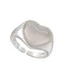 Vintage Silver Color Love Heart Ring for Women Girl Trendy Simple Temperament Sweet Wedding Bride Aesthetic Jewelry Gift