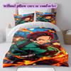 Demon Slayer Nezuko Tanjiro Duvet Cover Bedding Set 3pcs Cartoon Print Children's Gift Extra Large Size Various Sizes New