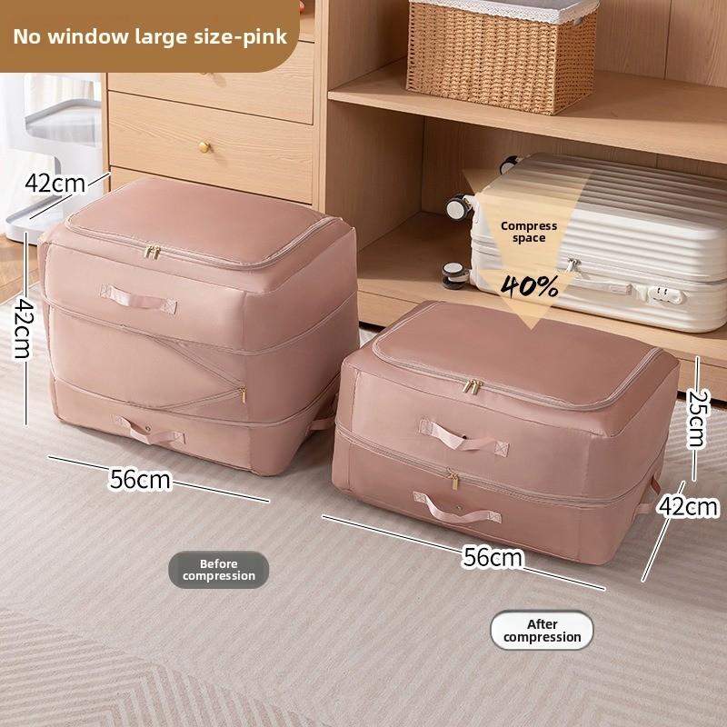 Large Compression Storage Bag With Pvc Window For Home Organization