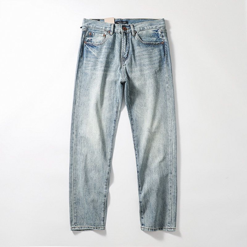 American Retro Red Ear Denim Denim Trendy Men s Spring and Autumn Trendy All-Matching Pants Export Men s Casual Pants Light Blue EUR34
