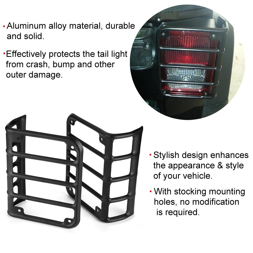 1 pereche de protecție pentru capacul lămpii spate pentru Jeep Wrangler