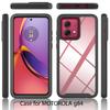 Phone Cover TPU/PC PET Case For Moto G54 G84 G14 G13 G23 G53 Funda Capa with Screen Protector 360 Degree Protect Shield Clear