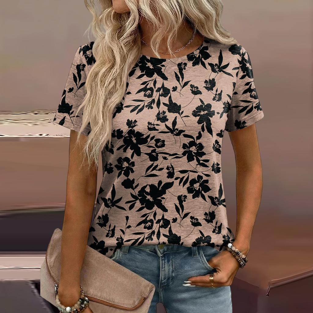 Women's Loose-Fit Fashionable Casual Printed T-Shirt