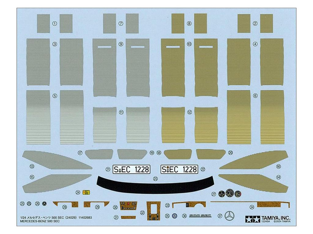 Tamiya Scale Special Sale Product Sports Car Series 29 500 SEC Plastic Model Kit 24029 1/24 No. Mercedes-Benz (Automobile)