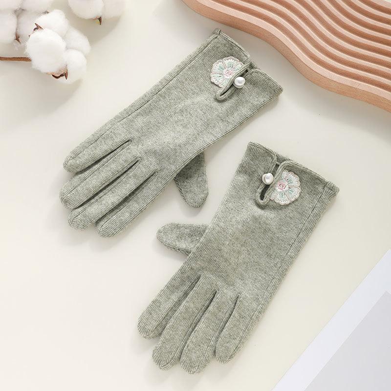 

Осенне-зимние перчатки для женщин, тонкие эластичные из немецкого бархата, для активного отдыха, езды на велосипеде и вождения, с сенсорным экраном, зимние теплые перчатки из искусственной шерсти One Size