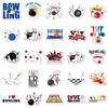 50Pcs Bowling Ball Stickers Various Lovely PVC Adhesive Removable Ball Decals DIY Decoration Waterproof Scrapbook Luggage Water Cup Sports Graffiti