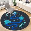 1pc Snake Flowers Office Round Area Rug,  Mat Suitable For Office, Under Office Chairs Bedroom Living Room Home Decor, Room Deco