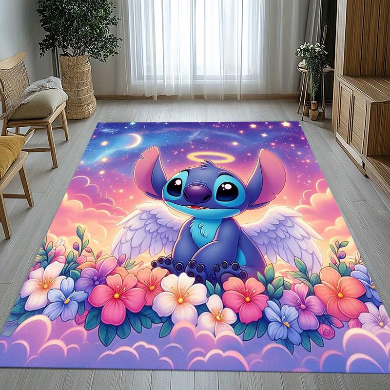 Tappeto da Salotto Antiscivolo con Disegno di Mostro Kawaii a Punti S, Morbido Tappeto per Camera da Letto, Stanza dei Giochi dei Bambini, Divano, Zerbino Decorativo per la Casa, Regalo