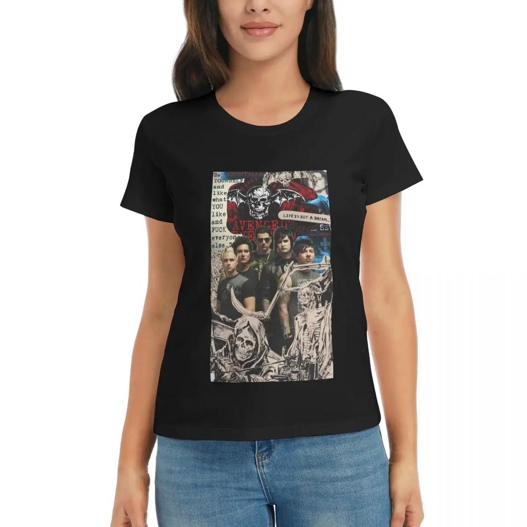 Women TShirt Avenged Sevenfold Summer Short Sleeve Tees Round Neck Cotton T Shirts Clothes Tops Streetwear