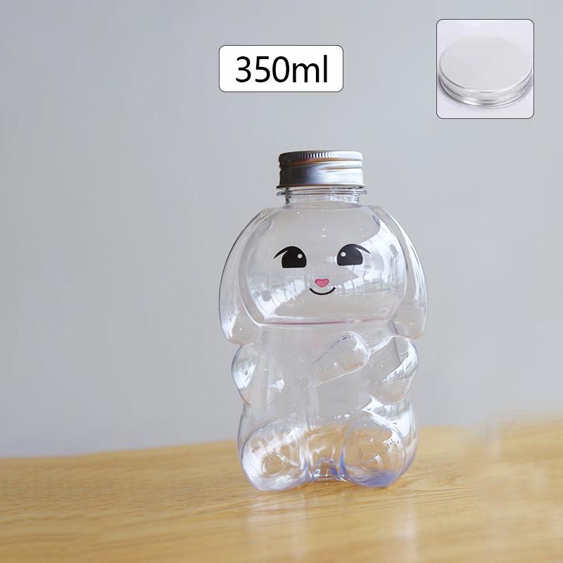 350ml Food Grade PET Transparent Plastic Bottle Fruit Juice Milk Tea Bottle Rabbit Plastic Bottle