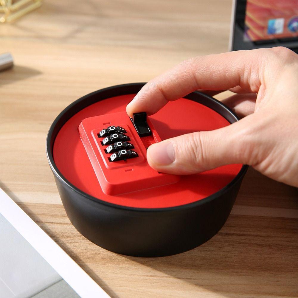 Round Shape Key Storage Case Hidden Combination Lock Useful Security Code Lock  Outdoor Use