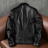 Giacca in Vera Pelle Uomo Corta Business Casual Vera Pelle Bovina Giacca Biker