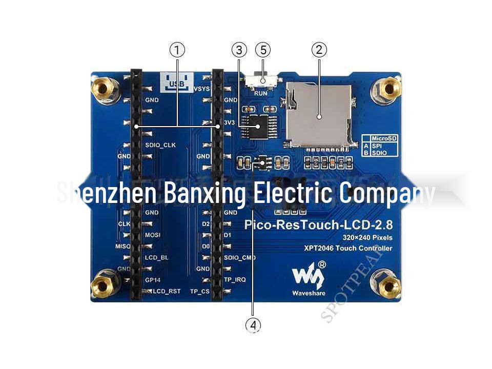 Raspberry Pi Pico 2.8" Touchscreen LCD Module, 320x240.