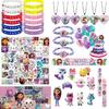 Cartoon Gabbys Dollhouse Figure Ornament Girls Necklace Beaded Hand Bracelet Jewelry Accessories Children Favors Birthday Gift