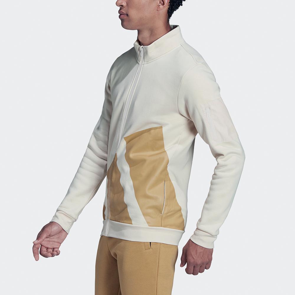 Adidas Colorblock Large Logo Sports Jacket Men Outerwear Off-White HI1188