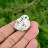 925 Sterling Silver Natural Larimar Statement Flower Throat Chakra Ring Jewelry