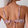 Floral Print Tie-Up Bikini Set for Women - Small Two-Piece Swimsuit