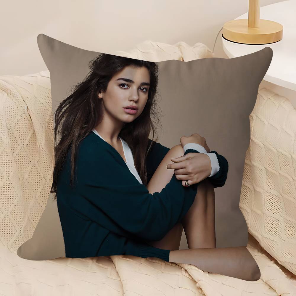 D-Dua Lipa Pillow Case Removable Washable Cushion Cover – All-Season Soft Linen