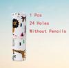 12/24/36/48/72 Hole Colorful Cloth Pencil Case Stationery Pencil Storage Bag Pencil roll School Student Supplies Paint Brush Bag