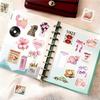 50Pcs/Set Retro Pink Junk Diary Stickers DIY Fashion Waterproof Doodle Decals Stickers