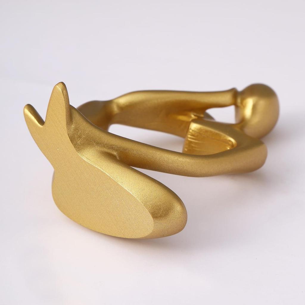 Decorative Abstract Thinker Men Statue Set Of 3 Modern Art Showpiece Sculpture(Fantasy,Gold,13CmX6Cm) For Home Decor Living Room Bedroom