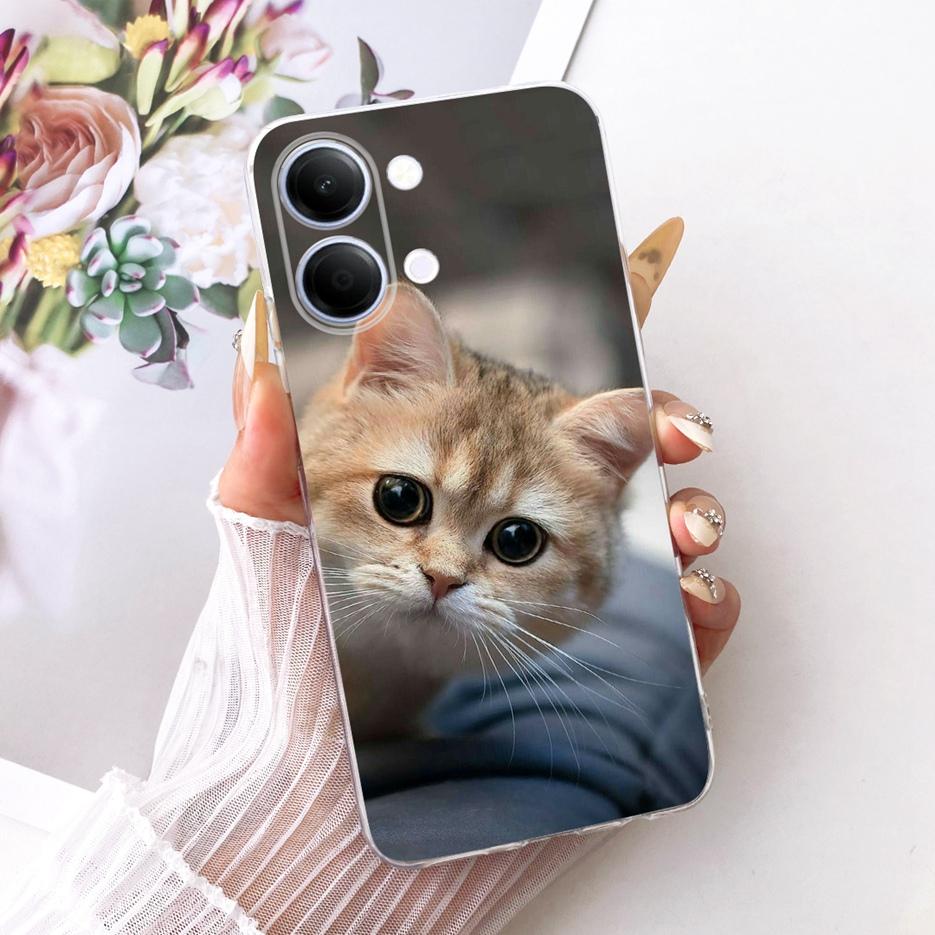 For Vivo Y05 4G Case Colorful Flowers Painted Cover Clear Silicone Soft Slim Phone Case For Vivo Y11d Y 05 VivoY05 VivoY11d Bags