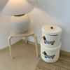 Cute Puppy Storage Basket Woven Cotton Rope Frame Large Capacity With Lid Dustproof Storage Bucket Desktop Dustproof