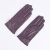 Women's Colored Sheepskin Fingerless Riding Gloves - Warm Fleece Lined for Autumn/Winter