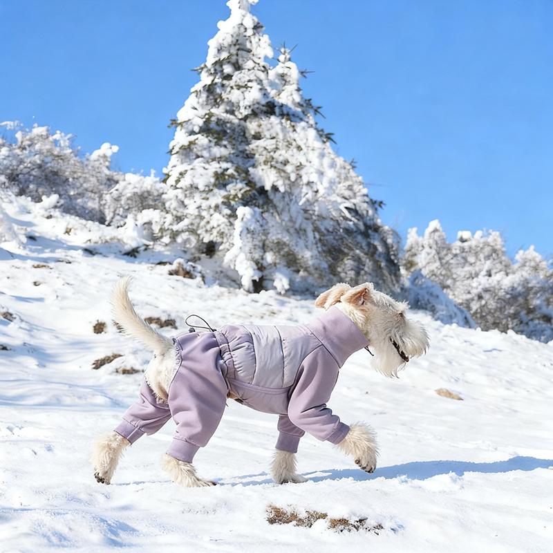 Dog Outdoor Cold Proof Clothing Warm Sports Pet Clothing For Dog Autumn Winter Keep Warm Four LegDog Full Pack Cotton Jacket