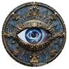 Round Acrylic Disc Eye Wall Decoration with Iron Art - Exclusive Home Craft Gift