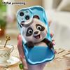 Phone Case: 2D Flat Design Suitable for iPhone 18 17 16 15 14 13 Pro Protective Case, Probe Panda, Perfect Christmas and Halloween Holiday Gift