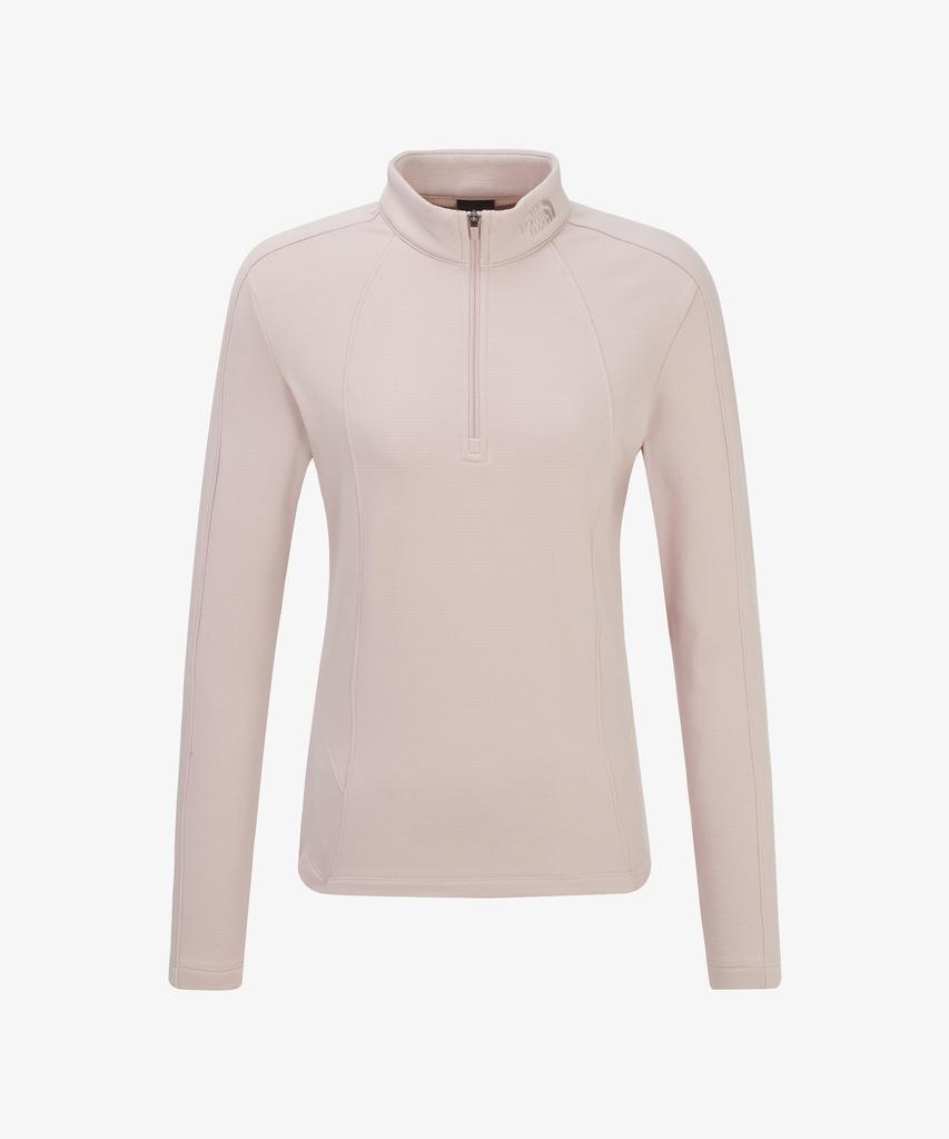 Noseupeiseu Nt7Lr82B Women'S Andino Long Sleeve Zip-Shirt Grayish_Pink