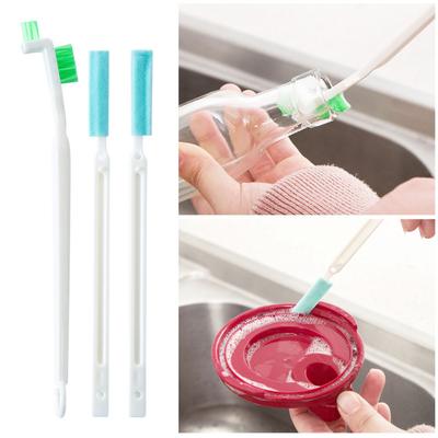 3-piece Set of Vacuum Flask Lid Gap Cleaning Brush, Kettle Spout Groove Cleaning Brush Baby Bottle Nipple Small Brush
