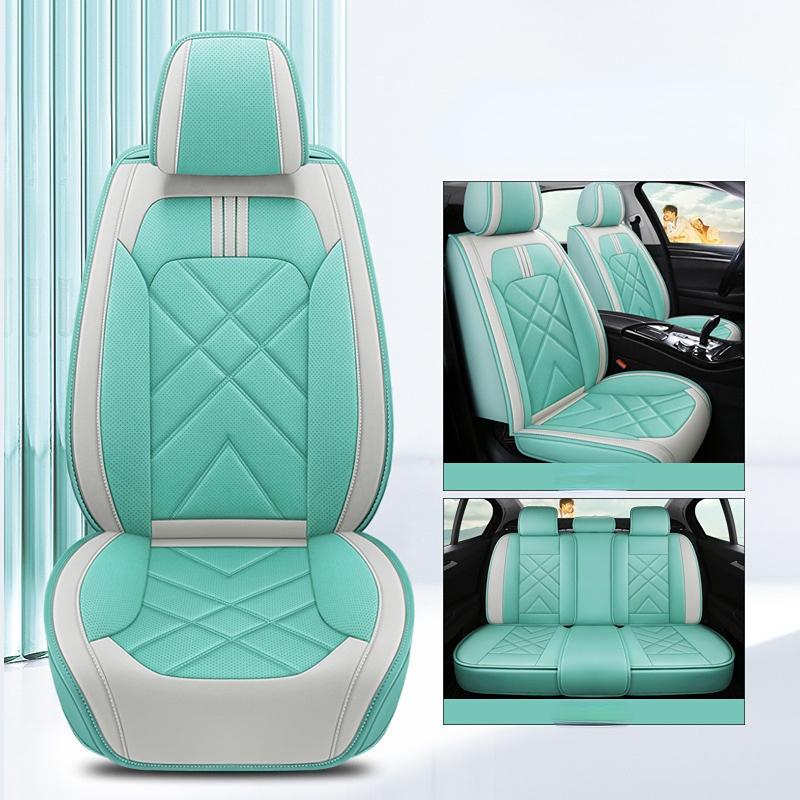 5 Seats Car Seat Cover Set Universal PU Leather Seat Covers Interior Four Seasons Protector Mat Auto Chair Cover Cushion Car Accessories