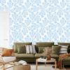 Azure and White Flowers Wallpaper for Living Room and Bedroom 50x1000