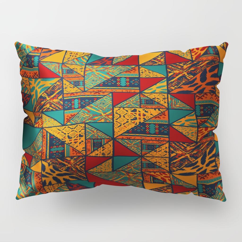 Retro Ethnic Style Pillow Cover Single-Sided Polyester Car Cushion Cover Bohemian Pillow Cover Waist Pillow Cover