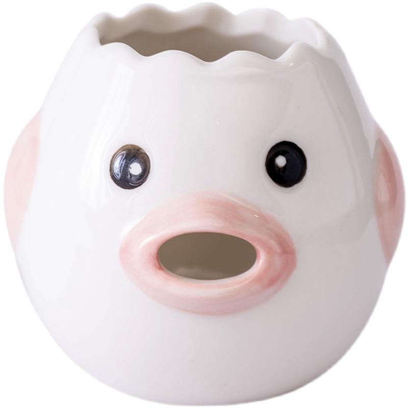 Cute Ceramic Egg White Yolk Separator Kitchen Tool for Baking Cooking Home Use Easy Clean Egg Filter Gift
