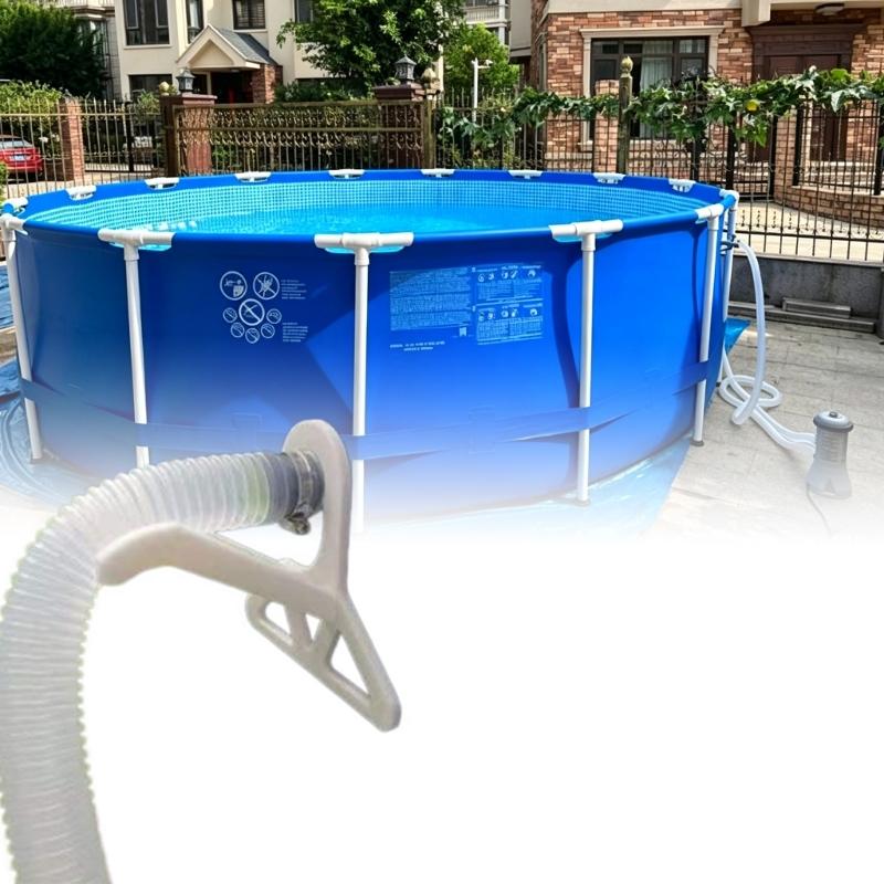 Above Ground Pool Hose Guide Hook, Side Mount Support Frame for Hose Routing and Side Area Placement During Use