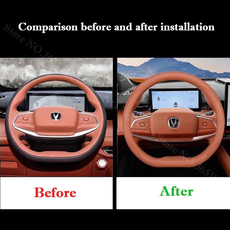 For Changan UNI-Z UNIZ 2026 2026 2026 Car Steering Wheel Cover Leather Ultra-thin Anti Slip Auto Handle Wrap Covers Accessories