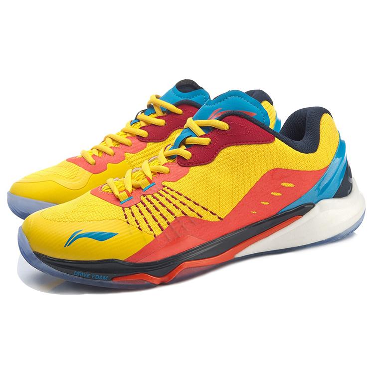 Li Ning Low Top Running Shoes Unisex Yellow Red Blue AYAP013-4