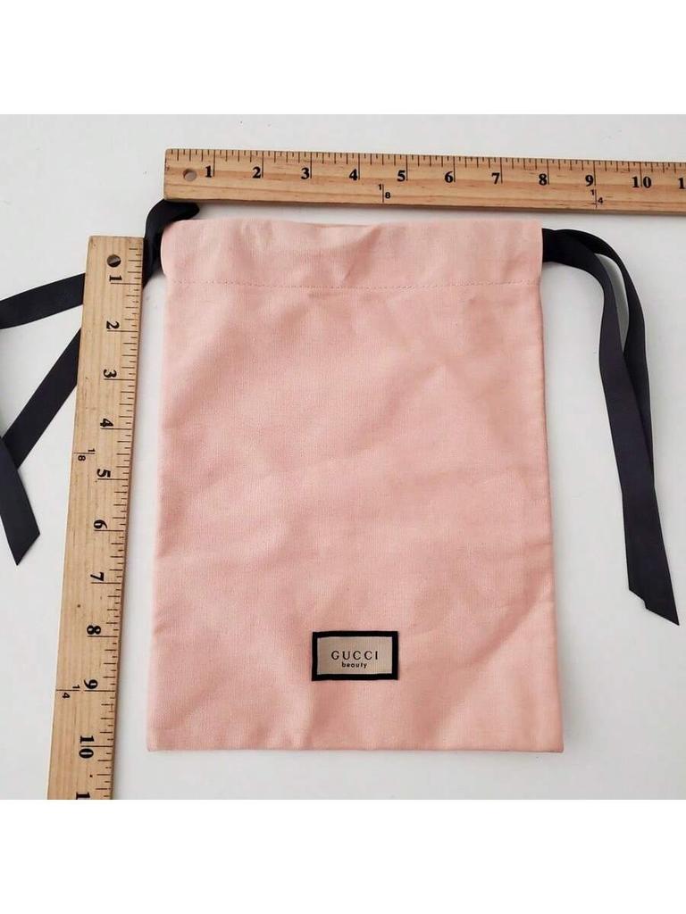 Gucci Ladies' Pink Drawstring Storage Bag, Sweet Style, Convenient To Carry,Suitable For Business Trips, Travel, Daily Use, Cosmetics Storage