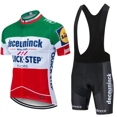 Quick·Step 2024 Conjunto de tirantes y pantalones cortos de ciclismo de manga corta para hombre, recién llegado, camiseta de ciclismo, ropa de ciclismo al aire libre